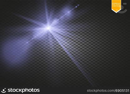 Vector transparent sunlight special lens flare light effect. Sun flash with rays and spotlight. Vector transparent sunlight special lens flare light effect. Sun flash with rays and spotlight. eps 10