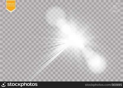 Vector transparent sunlight special lens flare light effect. Sun flash with rays and spotlight. Vector transparent sunlight special lens flare light effect. Sun flash with rays and spotlight. eps 10