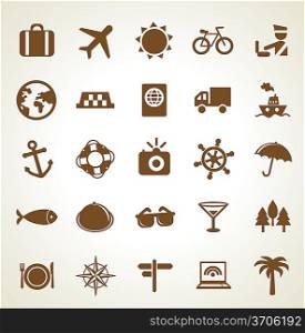 Vector travel icons