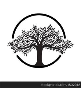 Vector Tree Simple Silhouette Symbol Nature Ecology Element