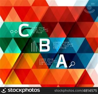 Vector triangle abstract background. Vector triangle abstract background with options