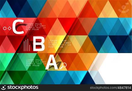 Vector triangle abstract background. Vector triangle abstract background with options