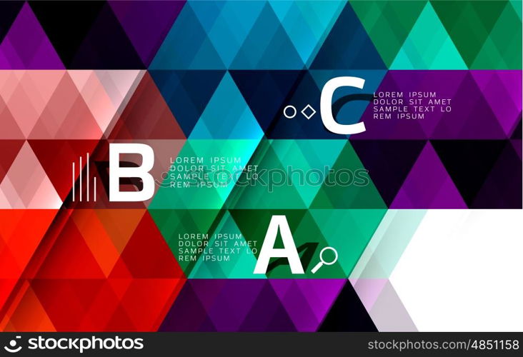 Vector triangle abstract background. Vector triangle abstract background with options