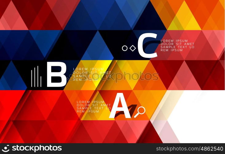 Vector triangle abstract background. Vector triangle abstract background with options