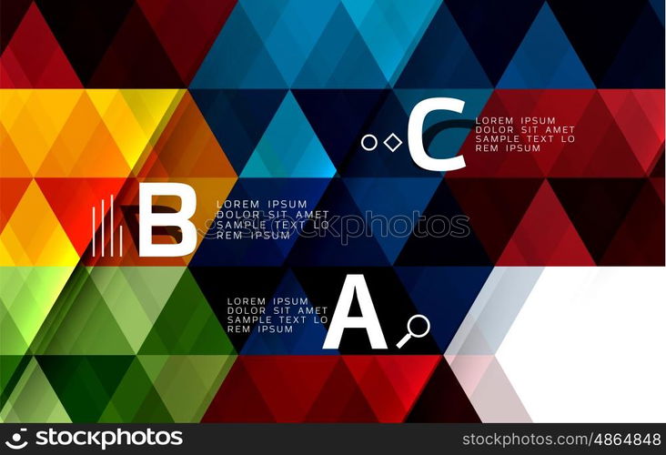 Vector triangle abstract background. Vector triangle abstract background with options