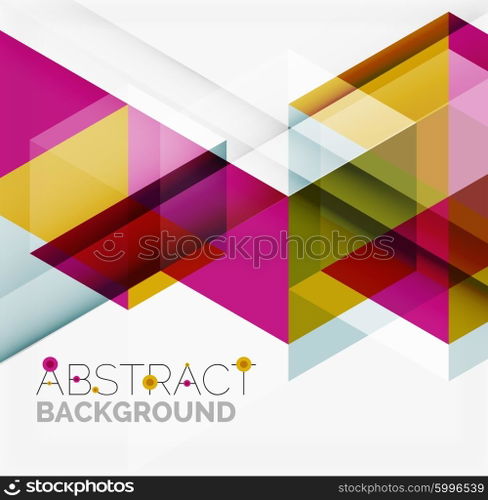 Vector triangle background. Vector triangle background with shadow effects