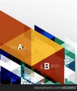 Vector triangle banner. Vector triangle banner, colorful geometric shapes with option infographic, minimalistic design