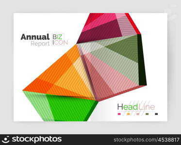 Vector triangle design abstract background, business annual report templates