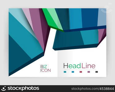 Vector triangle design abstract background, business annual report templates