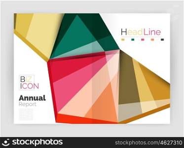 Vector triangle design abstract background, business annual report templates