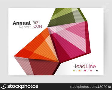 Vector triangle design abstract background, business annual report templates