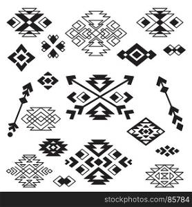 Vector Tribal Design Elements. Geometric Design. Can be used for textile, backgrounds, web, wrapping paper, package etc.