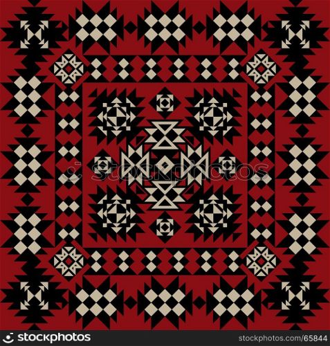 Vector Tribal Ethnic Pattern. Geometric Design. Can be used for textile, backgrounds, web, wrapping paper, package etc.