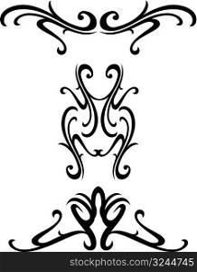 Vector tribal ornamental design elements - tattoo
