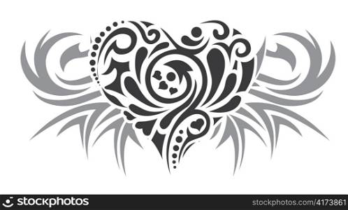 vector tribal tatoo black shape