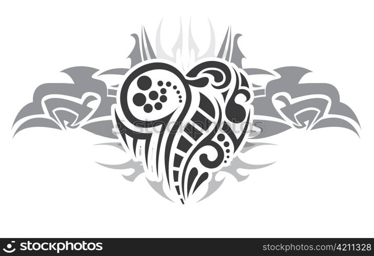 vector tribal tatoo black shape