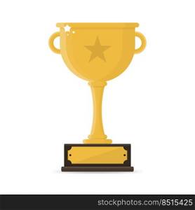 Vector Trophy Cup Flat Icon. Winners golden cup. Vector Trophy Cup Flat Icon. Winners golden cup.