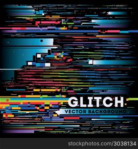 Vector tv glitch digital background. Vector tv glitch digital background. Color abstract backdrop channel damaged illustration