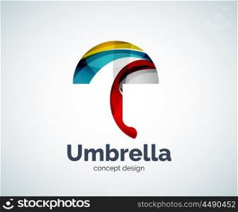 Vector umbrella logo template, abstract business icon
