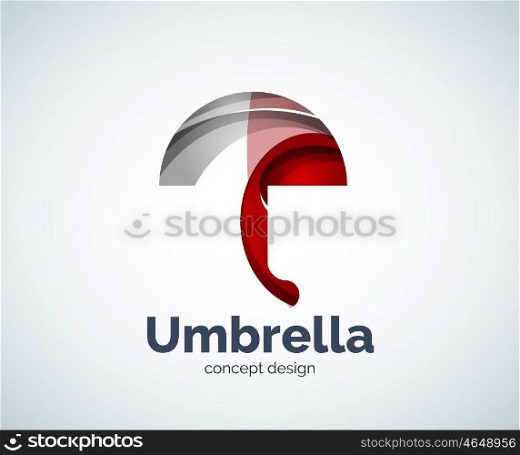 Vector umbrella logo template, abstract business icon