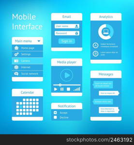 vector user interface template design for mobile apps