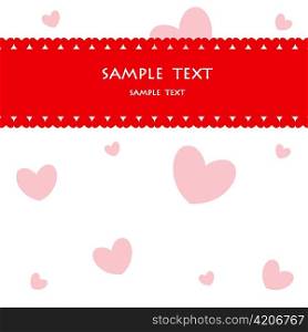 vector valentine background with hearts