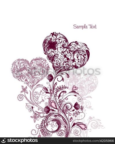vector valentine floral background