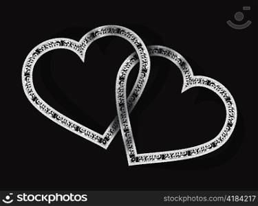 vector valentines background with hearts