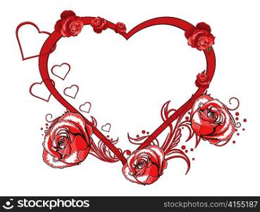 vector valentines background with roses