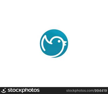 Vector - Vector sign abstract bird in flight Rooster and Chicken