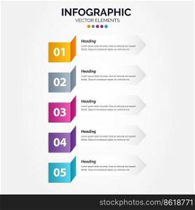 Vector Vertical Infographic thin line design with icons and 5 options or steps. Vertical Infographic for business concept. Can be used for presentations banner. workflow layout Vector Illustration