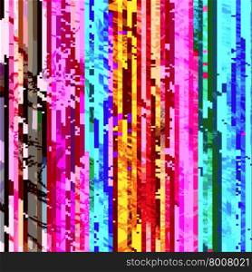 vector vibrant rainbow colors vertical pixel stripes modern abstract digital glitch graphic design damaged data file background&#xA;