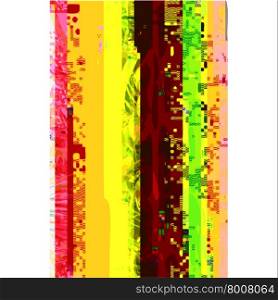 vector vibrant red yellow colors modern abstract digital vertical glitch graphic design damaged data file background&#xA;