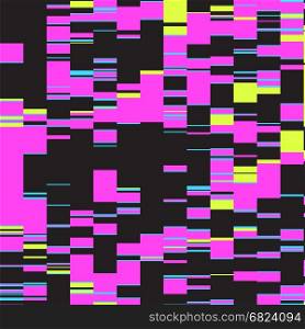 vector vibrant violet green color modern abstract digital glitch pixels graphic design damaged data file black background