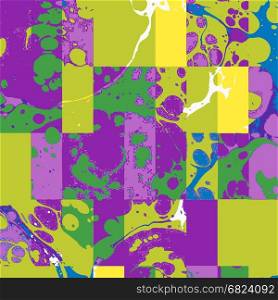 vector vibrant violet green yellow color modern abstract digital glitch pixels graphic design damaged data file background