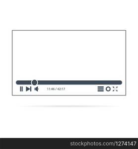 vector video player icon on a white background