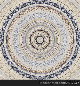 Vector vintage background. Mandala. Indian decorative pattern.