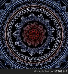 Vector vintage background. Vector vintage background. Mandala Indian decorative pattern.