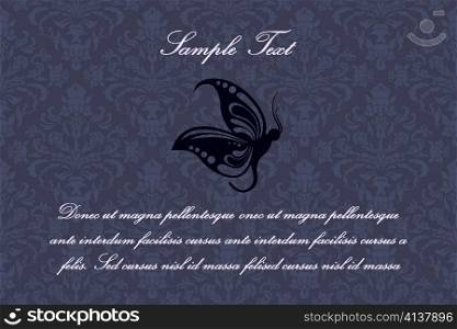 vector vintage background with butterfly