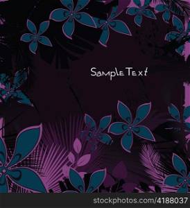 vector vintage background with floral