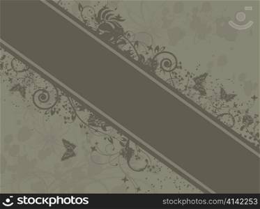 vector vintage background with floral and grunge
