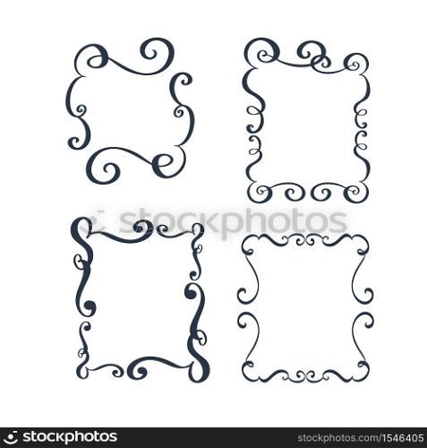 Vector vintage border frame engraving with retro ornament pattern in antique rococo style decorative design.. Vector vintage border frame engraving with retro ornament pattern in antique rococo style decorative design