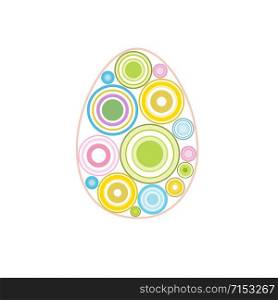 Vector vintage egg with circles