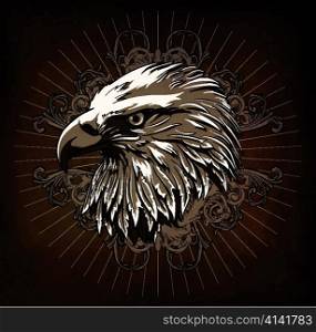 vector vintage emblem with eagle head