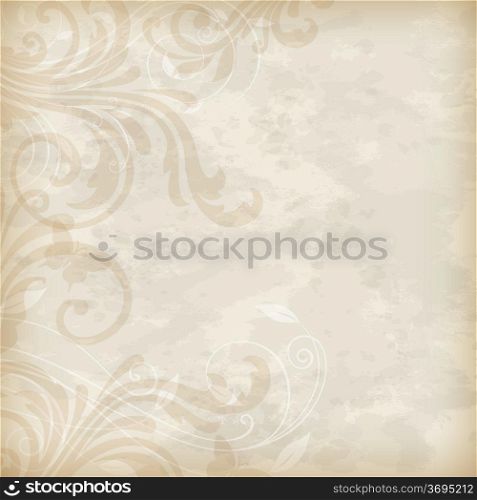 Vector vintage floral background