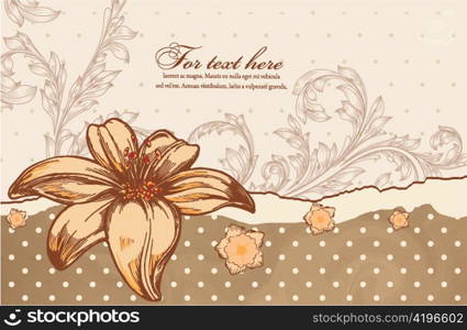 vector vintage floral background