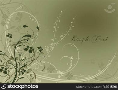 vector vintage floral background with space for text