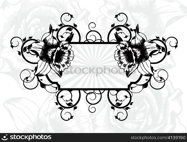 vector vintage floral frame