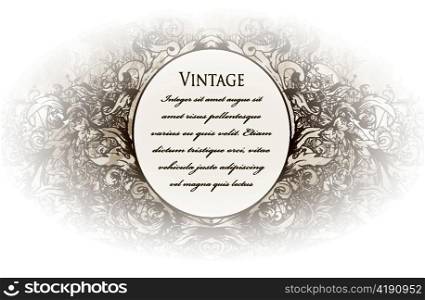 vector vintage floral frame