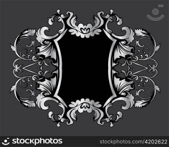 vector vintage frame with floral